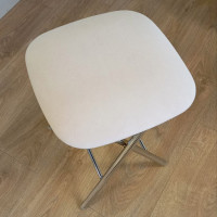 Табурет Гальваник Экстра складной Catania Ivory / хром купить в Минске