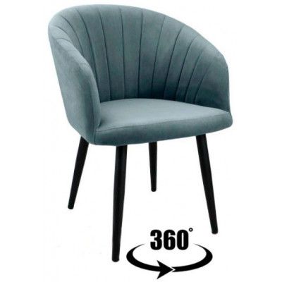 Стул Гальваник Камино-гранде Ринг поворотный Catania Silver / черный купить в Минске