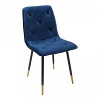 Стул AksHome GILL (Гилл) синий велюр/черный