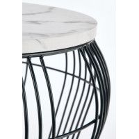 Стол журнальный HALMAR ADRIANNA белый мрамор/черный купить в Минске Стол журнальный HALMAR ADRIANNA белый мрамор/черный купить в Минске