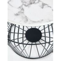 Стол журнальный HALMAR ADRIANNA белый мрамор/черный купить в Минске Стол журнальный HALMAR ADRIANNA белый мрамор/черный купить в Минске