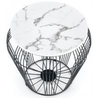 Стол журнальный HALMAR ADRIANNA белый мрамор/черный купить в Минске Стол журнальный HALMAR ADRIANNA белый мрамор/черный купить в Минске