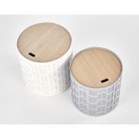 Комплект HALMAR ALBA (2 стола журнальных) белый матовый и серый матовый купить в Минске Комплект HALMAR ALBA (2 стола журнальных) белый матовый и серый матовый купить в Минске