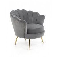 Кресло Halmar AMORINITO (Аморинито) серый/золотой купить в Минске