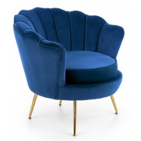Кресло Halmar AMORINITO (Аморинито) темно-синий/золотой