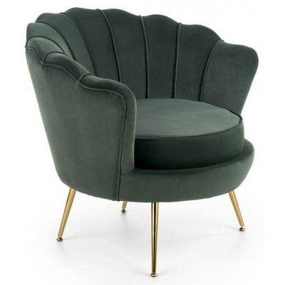 Кресло Halmar AMORINITO (Аморинито) темно-зеленый/золотой купить в Минске