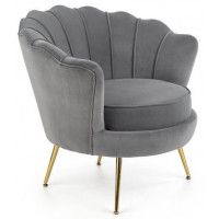 Кресло Halmar AMORINITO (Аморинито) серый/золотой