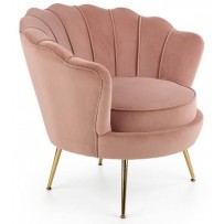 Кресло Halmar AMORINITO (Аморинито) светло-розовый/золотой