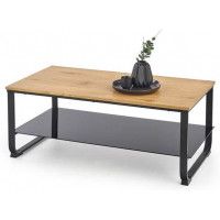 Стол журнальный HALMAR ARTIGA дуб золотой/черный