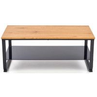 Стол журнальный HALMAR ARTIGA дуб золотой/черный купить в Минске