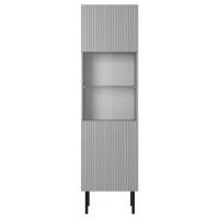 Шкаф-витрина Halmar Asensio светло-серый/черный купить в Минске