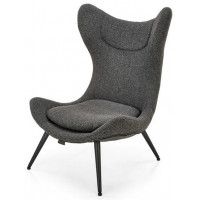 Кресло Halmar Atlantis (Атлантис) ткань антрацит/черный