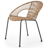 Стул садовый HALMAR BARI ротанг/черный