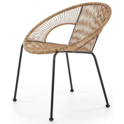 Стул садовый HALMAR BARI ротанг/черный купить в Минске