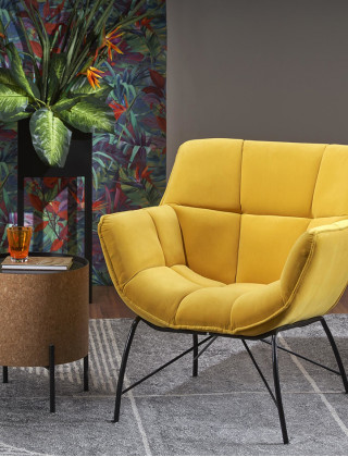 Кресло Halmar BELTON (Белтон) ткань темно-зеленый/черный купить в Минске