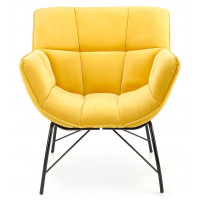 Кресло Halmar BELTON (Белтон) ткань желтый/черный купить в Минске