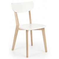 Стул HALMAR BUGGI (Багги) белый/натуральный