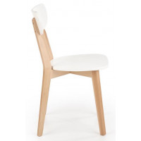 Стул HALMAR BUGGI (Багги) белый/натуральный купить в Минске