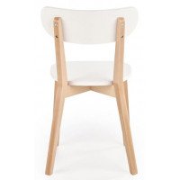 Стул HALMAR BUGGI (Багги) белый/натуральный купить в Минске