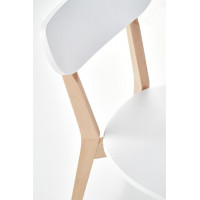 Стул HALMAR BUGGI (Багги) белый/натуральный купить в Минске