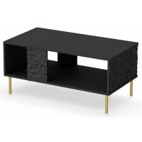 Стол журнальный HALMAR BULLET LAW-1 черный/золотой