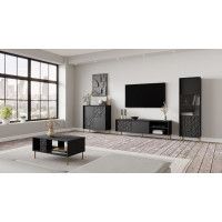 Комод Halmar Bullet KM-2 черный/золотой купить в Минске Комод Halmar Bullet KM-2 черный/золотой купить в Минске