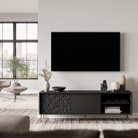 Тумба под телевизор Halmar Bullet черный/золотой купить в Минске Тумба под телевизор Halmar Bullet черный/золотой купить в Минске