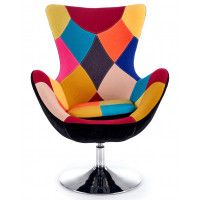 Кресло Halmar BUTTERFLY (Баттерфляй) PATCHWORK разноцветный/хром купить в Минске Кресло Halmar BUTTERFLY (Баттерфляй) PATCHWORK разноцветный/хром купить в Минске