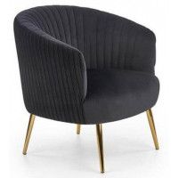 Кресло Halmar CROWN (Кроун) черный/золотой