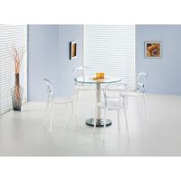 Стол обеденный Halmar Cyryl (Сирил) 80*80 бесцветный/хром купить в Минске Стол обеденный Halmar Cyryl (Сирил) 80*80 бесцветный/хром купить в Минске