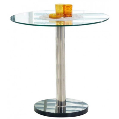 Стол обеденный Halmar Cyryl (Сирил) 80*80 бесцветный/хром купить в Минске