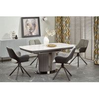 Стол обеденный Halmar Dancan (Данкан) (160-220)*90 белый мрамор/серый/черный купить в Минске Стол обеденный Halmar Dancan (Данкан) (160-220)*90 белый мрамор/серый/черный купить в Минске