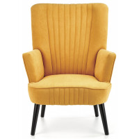 Кресло Halmar Delgado (Дельгадо) велюр горчичный/черный купить в Минске