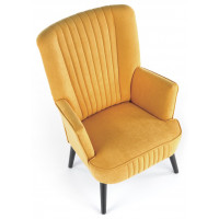 Кресло Halmar Delgado (Дельгадо) велюр горчичный/черный купить в Минске