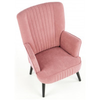 Кресло Halmar Delgado (Дельгадо) велюр розовый/черный купить в Минске