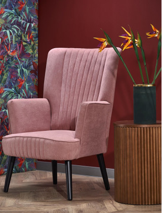 Кресло Halmar Delgado (Дельгадо) велюр темно-синий/черный купить в Минске