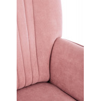 Кресло Halmar Delgado (Дельгадо) велюр розовый/черный купить в Минске