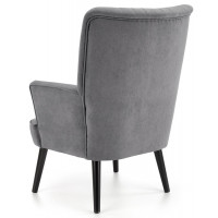 Кресло Halmar Delgado (Дельгадо) велюр серый/черный купить в Минске