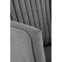 Кресло Halmar Delgado (Дельгадо) велюр серый/черный купить в Минске