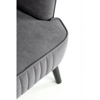 Кресло Halmar Delgado (Дельгадо) велюр серый/черный купить в Минске