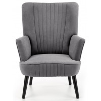 Кресло Halmar Delgado (Дельгадо) велюр серый/черный купить в Минске