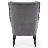 Кресло Halmar Delgado (Дельгадо) велюр серый/черный купить в Минске