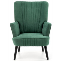 Кресло Halmar Delgado (Дельгадо) велюр темно-зеленый/черный купить в Минске