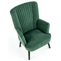 Кресло Halmar Delgado (Дельгадо) велюр темно-зеленый/черный купить в Минске