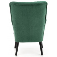 Кресло Halmar Delgado (Дельгадо) велюр темно-зеленый/черный купить в Минске