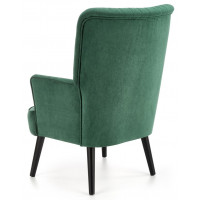 Кресло Halmar Delgado (Дельгадо) велюр темно-зеленый/черный купить в Минске