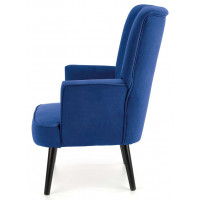 Кресло Halmar Delgado (Дельгадо) велюр темно-синий/черный купить в Минске