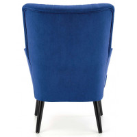 Кресло Halmar Delgado (Дельгадо) велюр темно-синий/черный купить в Минске