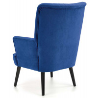 Кресло Halmar Delgado (Дельгадо) велюр темно-синий/черный купить в Минске
