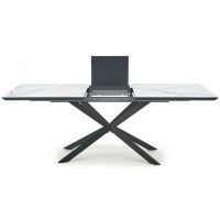 Стол Halmar DIESEL раскладной (1600-2000)*900*760 белый мрамор/темно-серый/черный купить в Минске